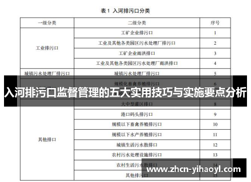 入河排污口监督管理的五大实用技巧与实施要点分析